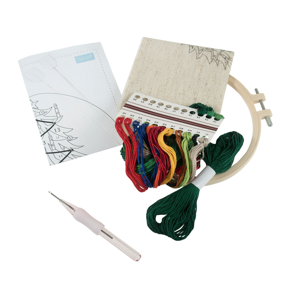 
                      
                        Punch Needle Kit: Floss and Hoop: Christmas: Christmas Tree
                      
                    