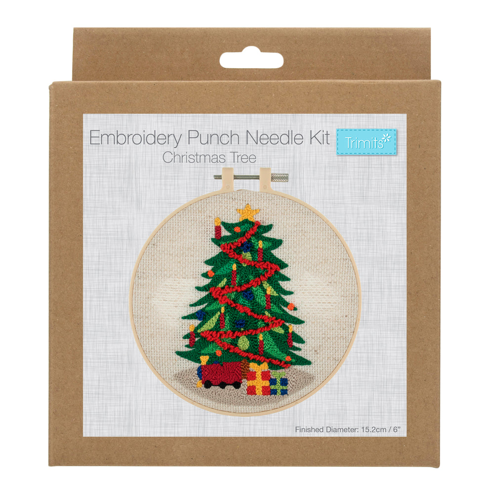 
                      
                        Punch Needle Kit: Floss and Hoop: Christmas: Christmas Tree
                      
                    