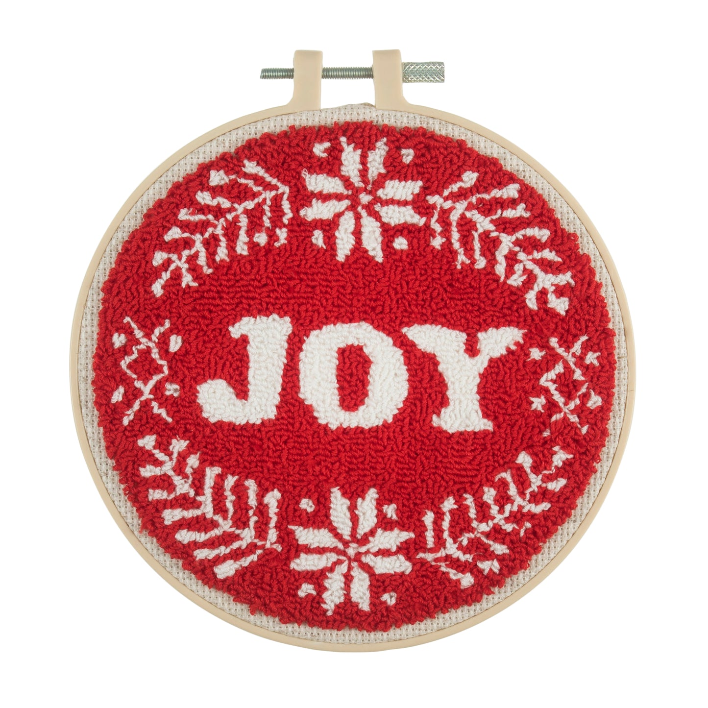 Punch Needle Kit: Floss and Hoop: Christmas: Joy