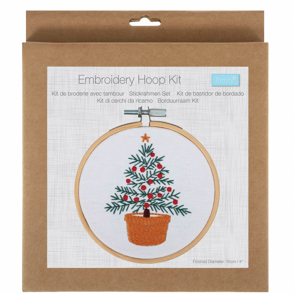 Mini Christmas Tree Embroidery Kit - 4 inch