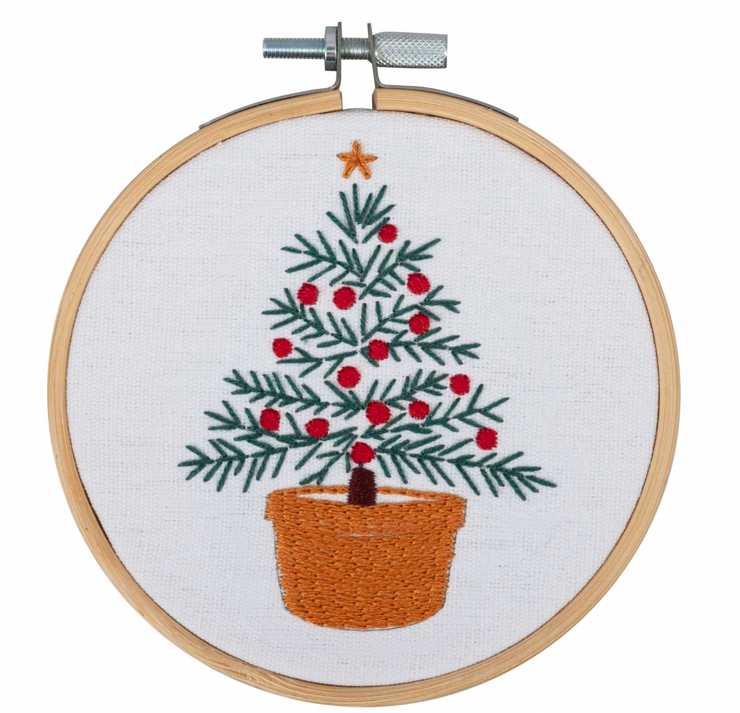 Mini Christmas Tree Embroidery Kit - 4 inch