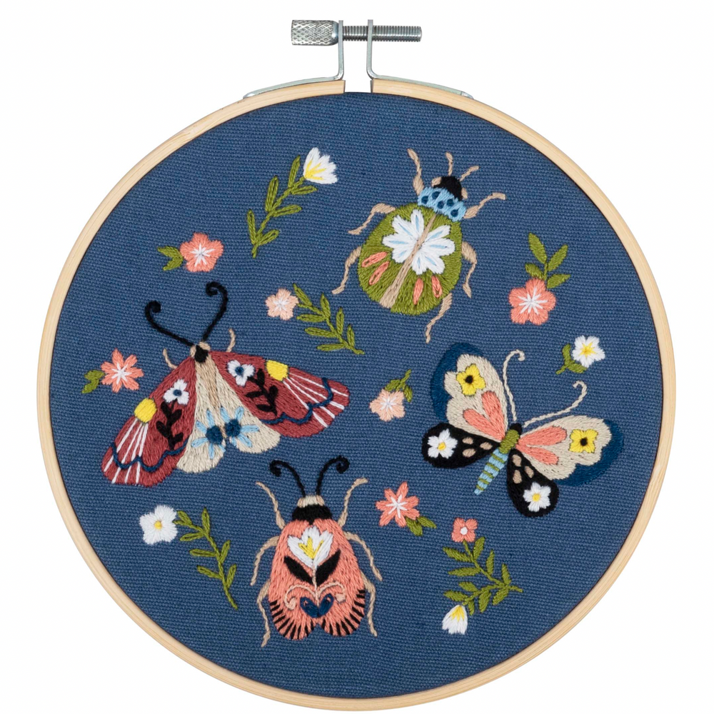 Mini Beasts Moth Embroidery Kit - 6 inch