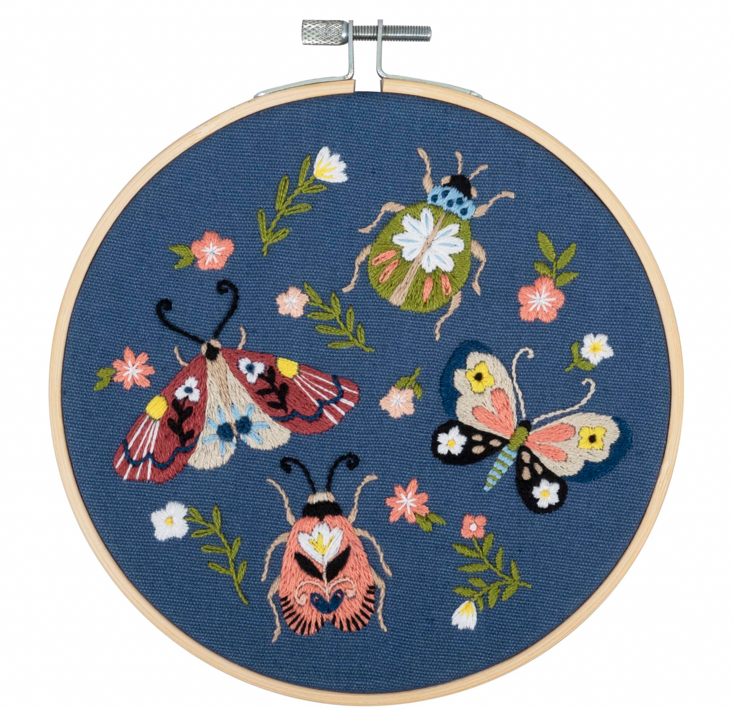 Mini Beasts Moth Embroidery Kit - 6 inch
