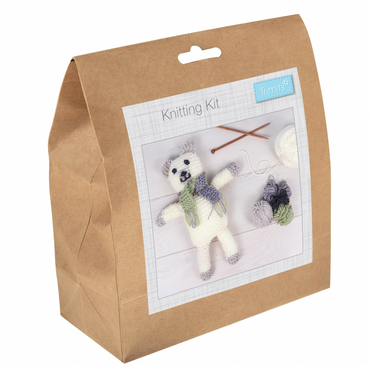 Festive Bear Doll Easy Knitting Kit