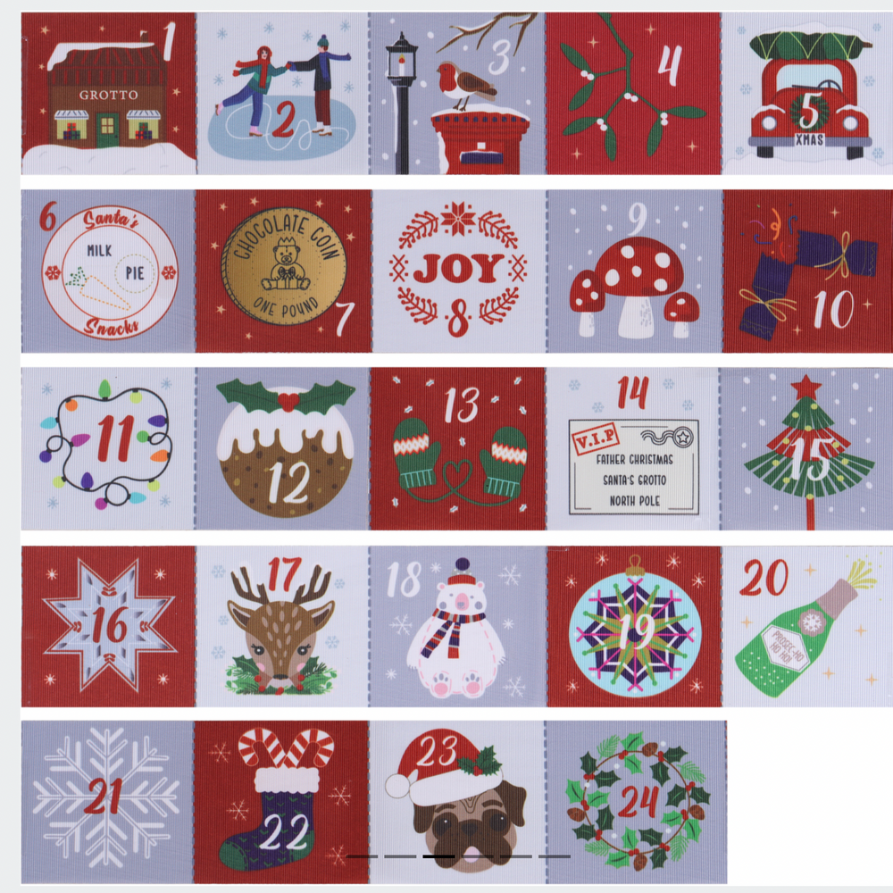 Make-Your-Own Advent Pocket Calendar, Reds