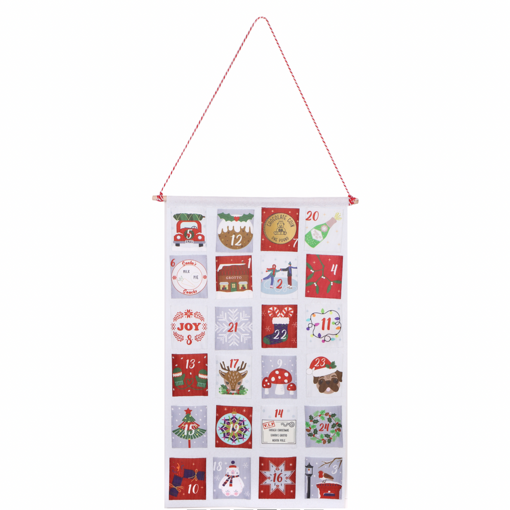 Make-Your-Own Advent Pocket Calendar, Reds