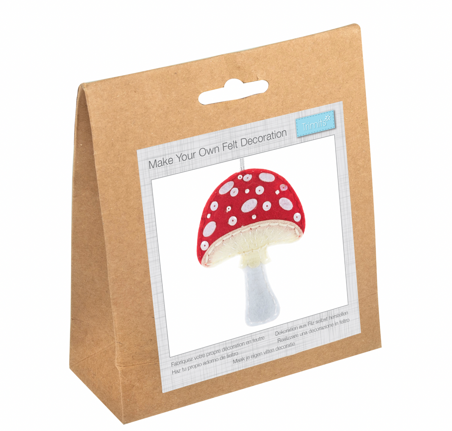 Felt Christmas Decoration Kit, Toadstool