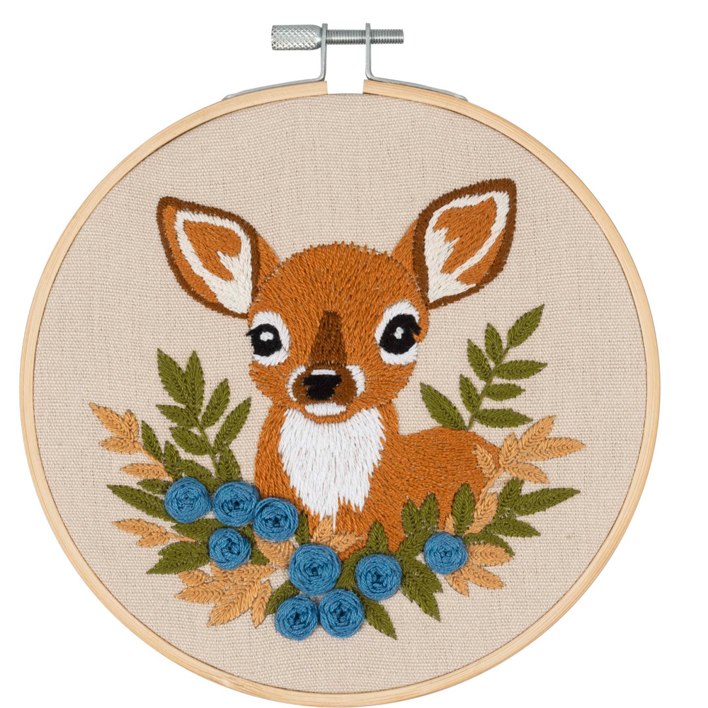 Deer Embroidery Kit, 6 inch