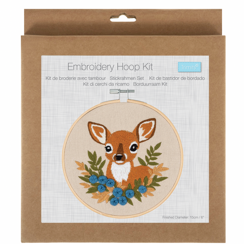 Deer Embroidery Kit, 6 inch