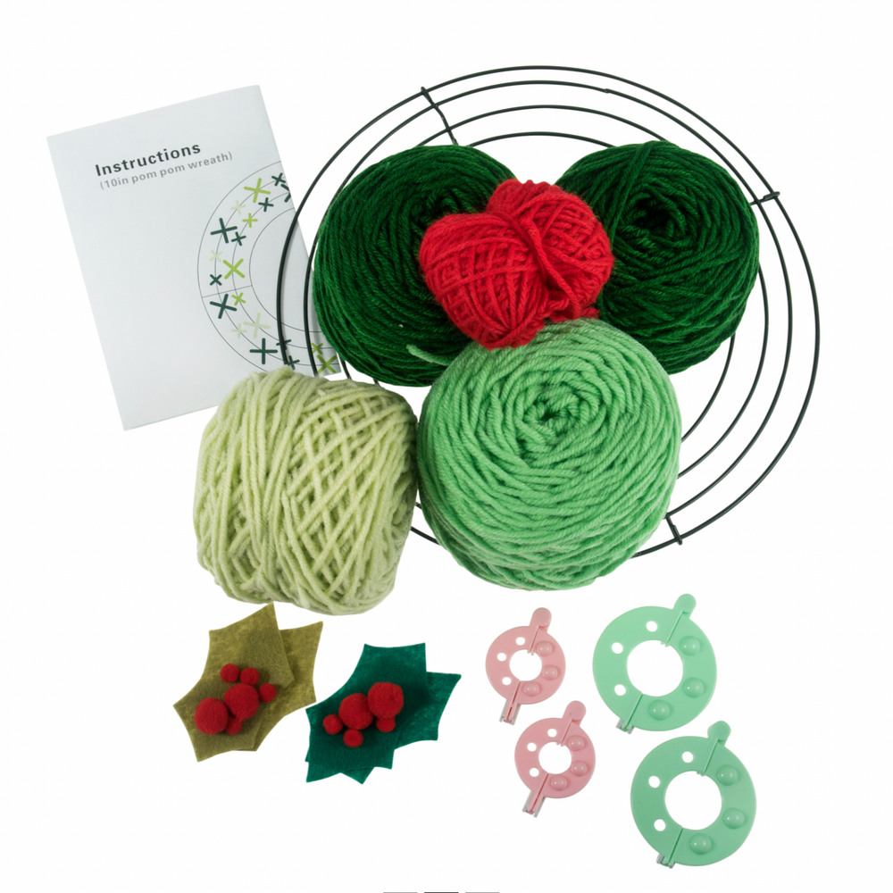 
                      
                        Wreath Making Kit: Pompoms, 30cm
                      
                    