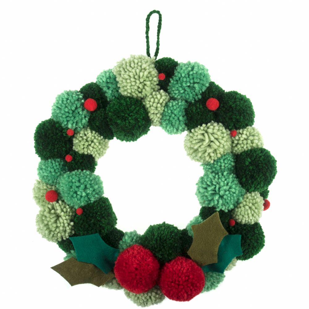 Wreath Making Kit: Pompoms, 30cm