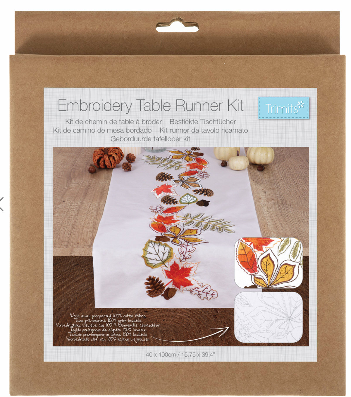 Autumn Leaves Embroidered Table Runner – MakeBox & Co.