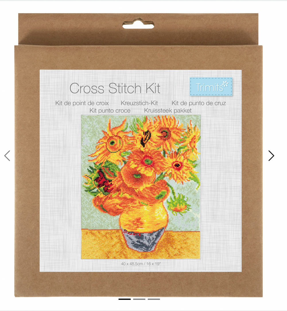 Cross Stitch Kit, Large Autumn Blooms
