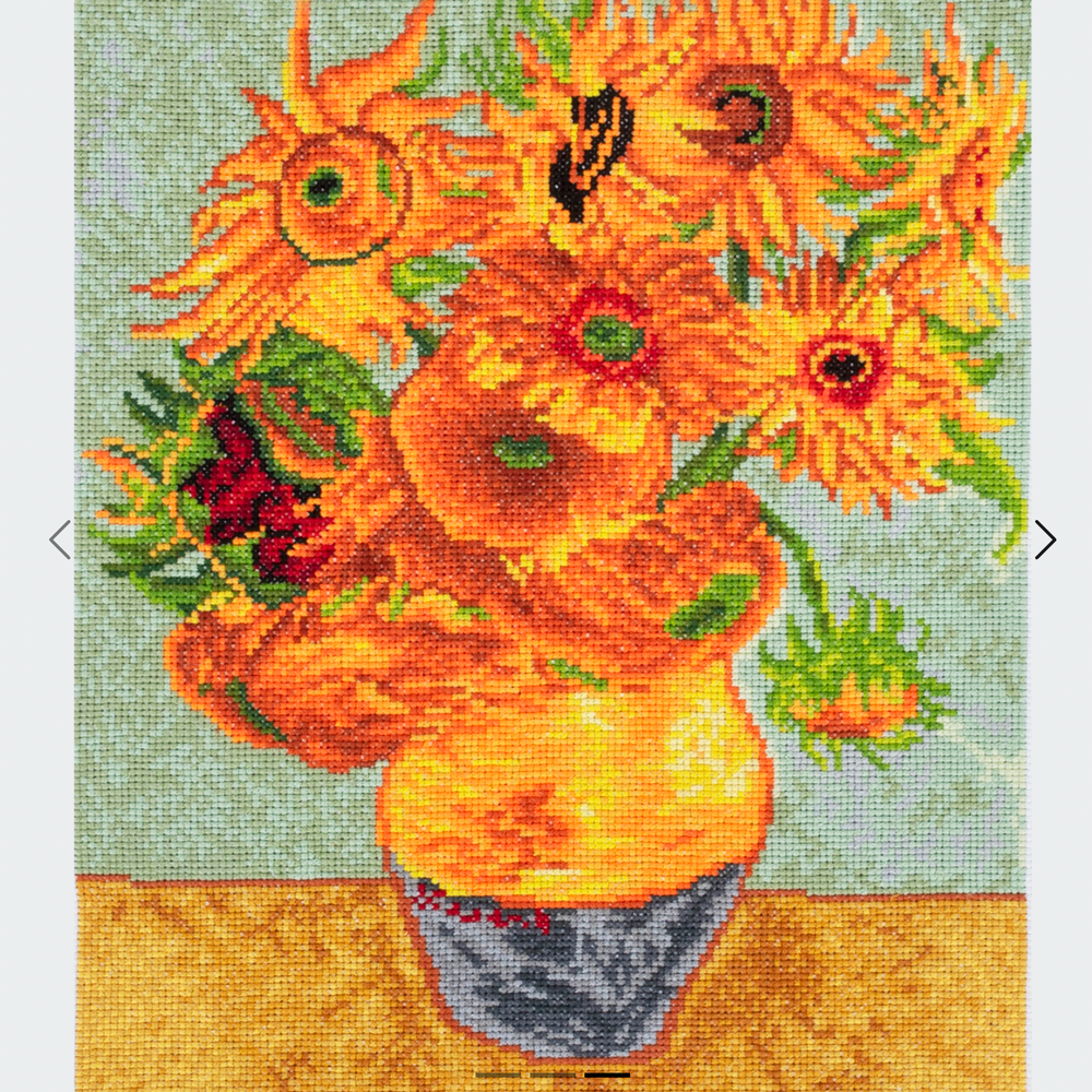 Cross Stitch Kit, Large Autumn Blooms