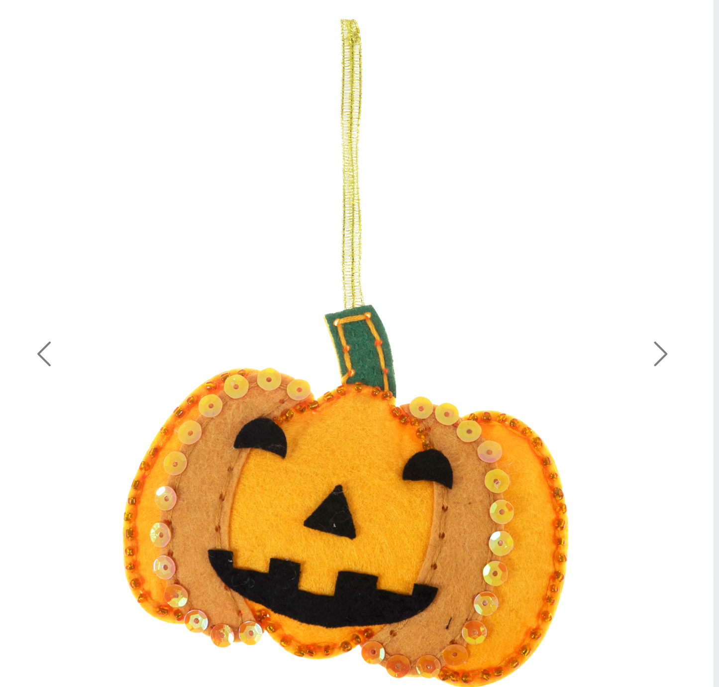 Felt Decoration Kit, Sequinned Pumpkin