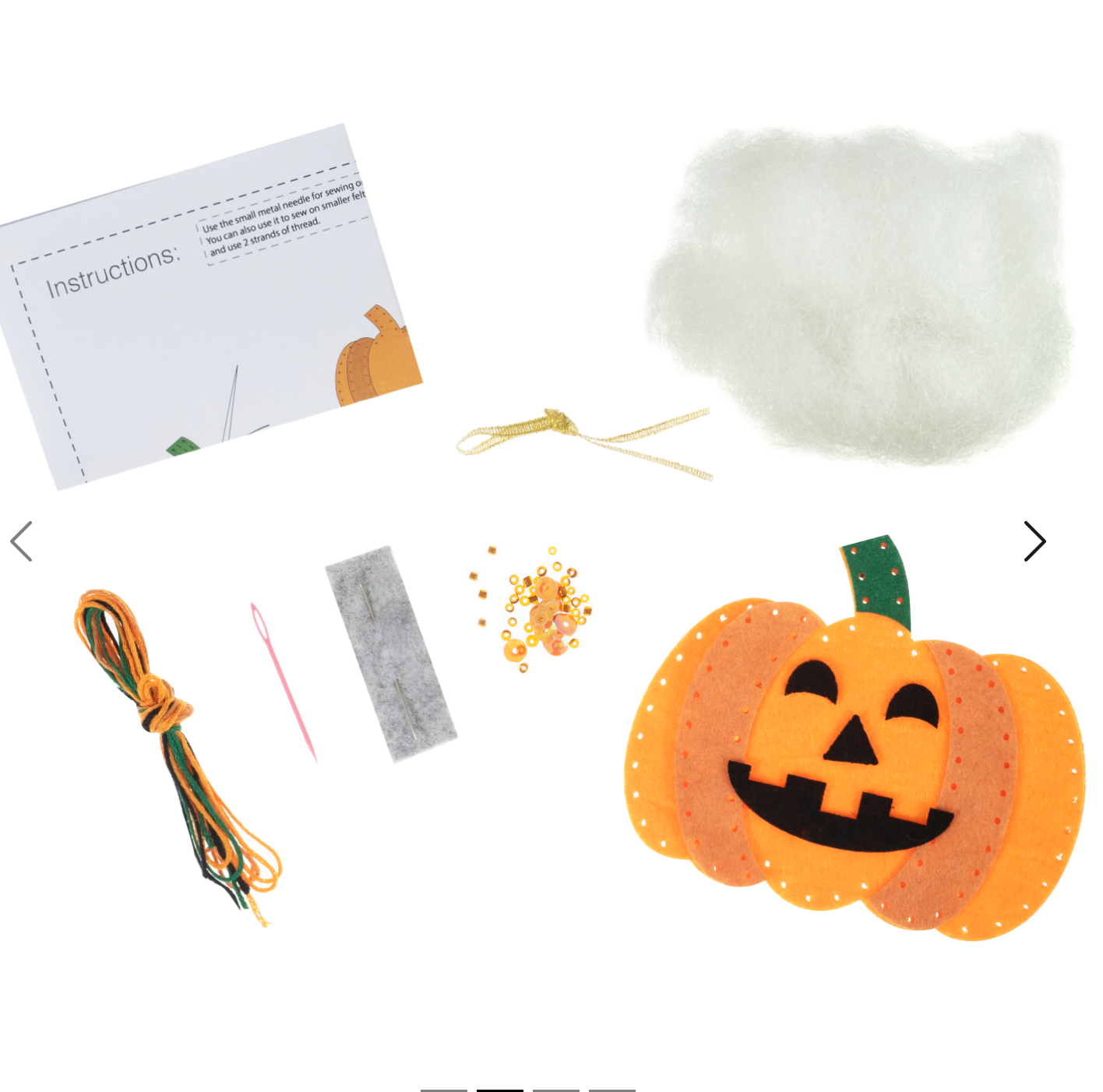 Felt Decoration Kit, Sequinned Pumpkin
