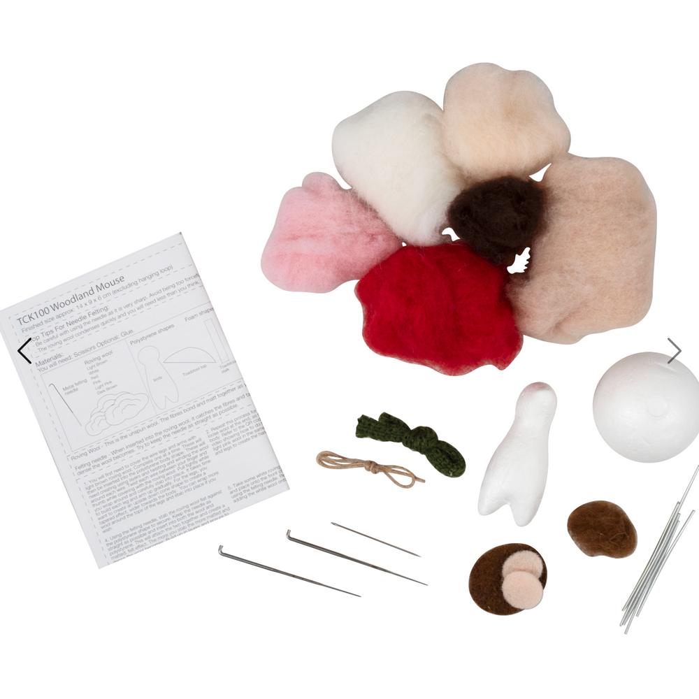 Needle Felting Kit: Woodland Mouse with Toadstool