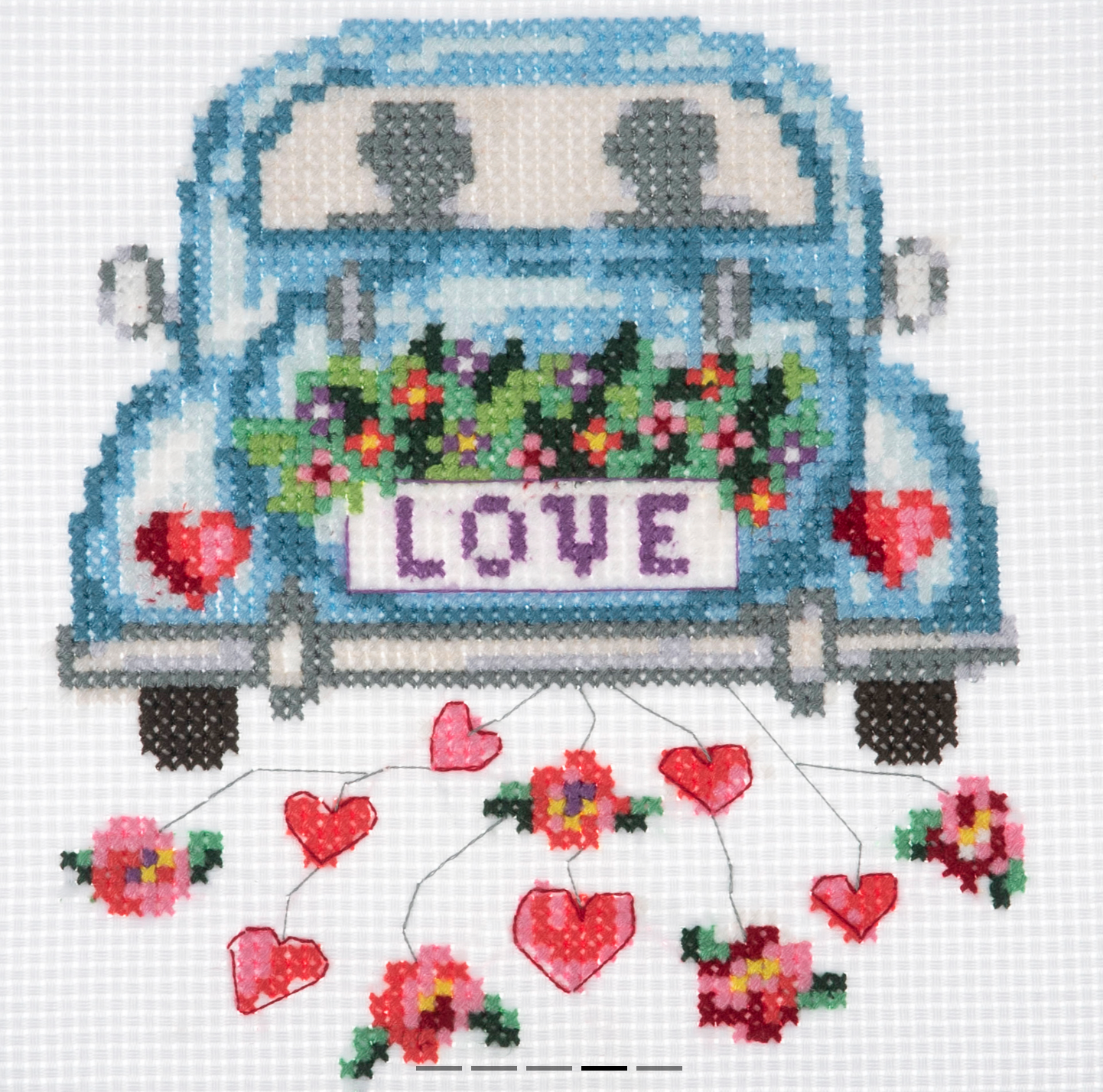 Mini Wedding Car Cross Stitch