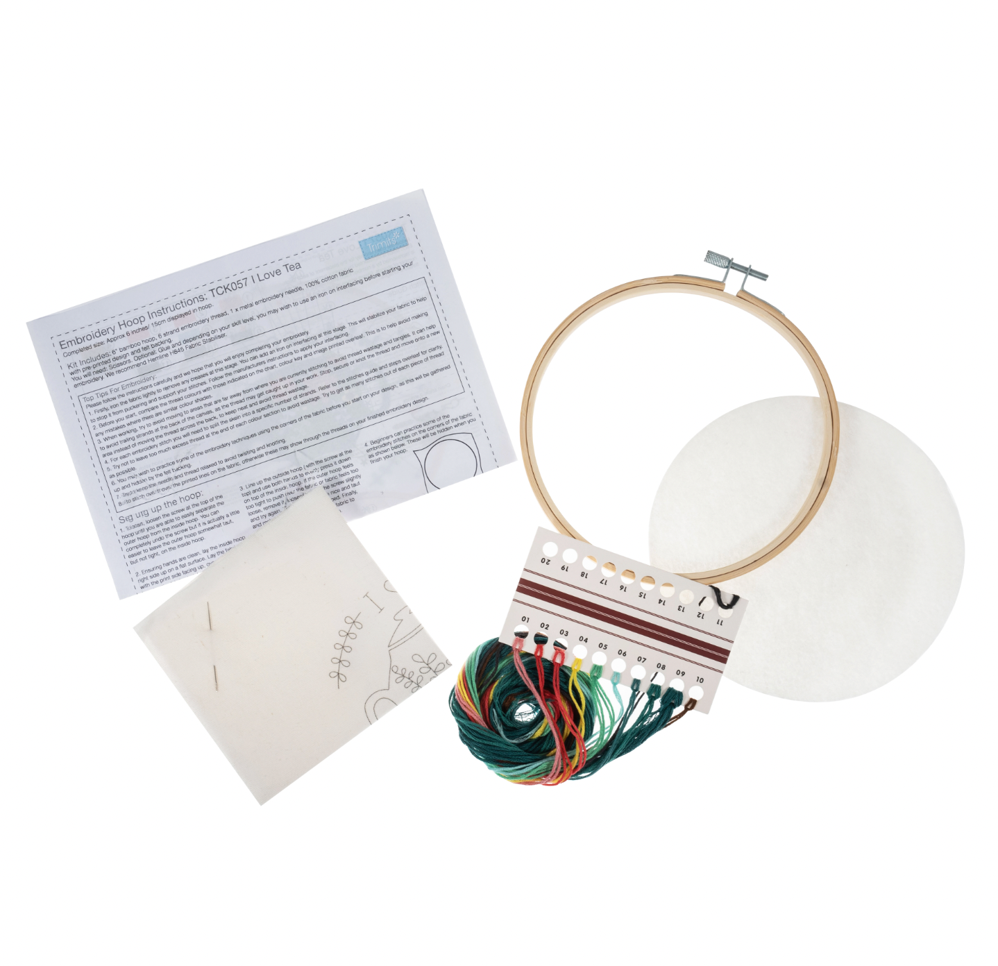 I Love Tea Embroidery