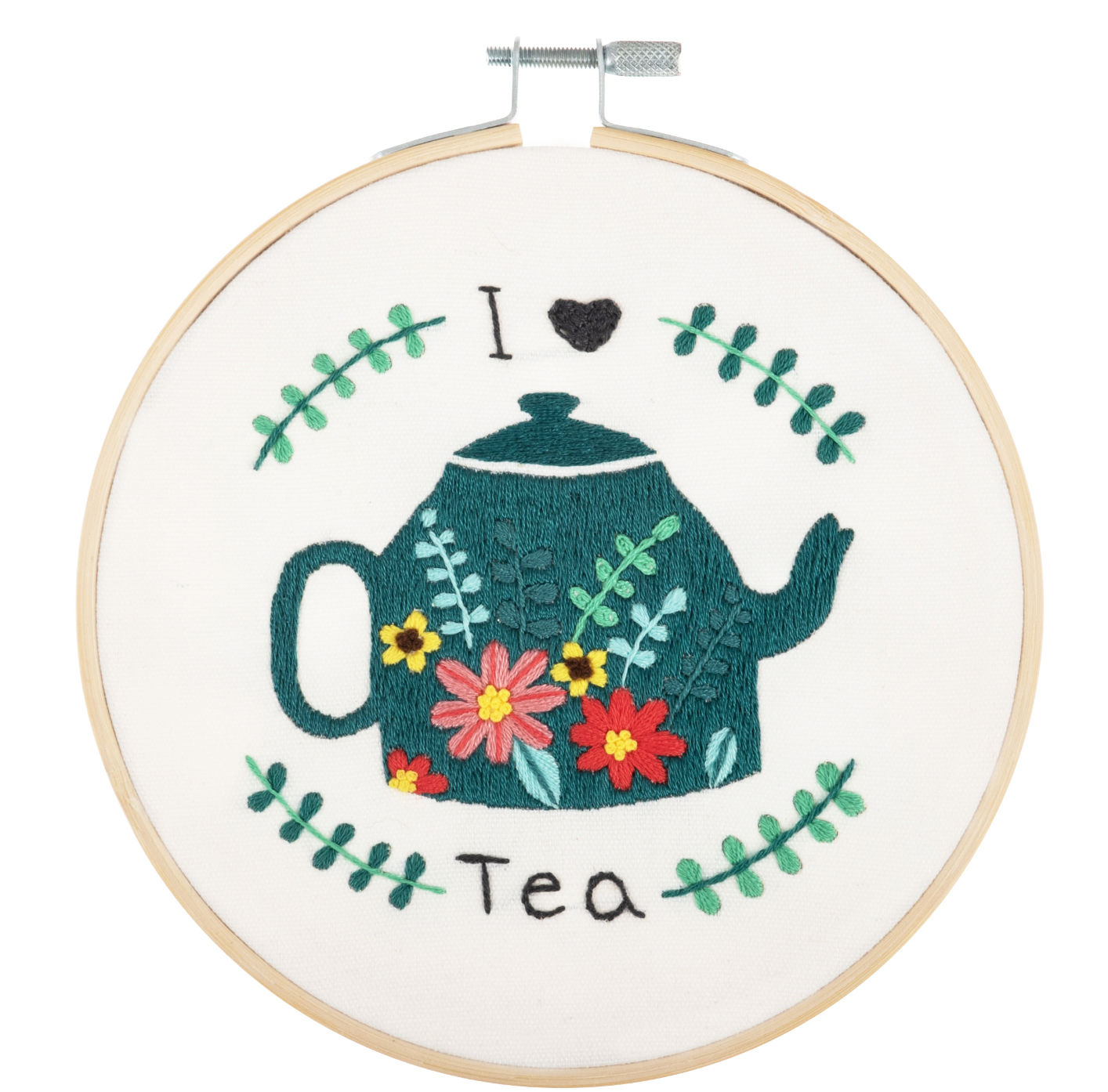 I Love Tea Embroidery