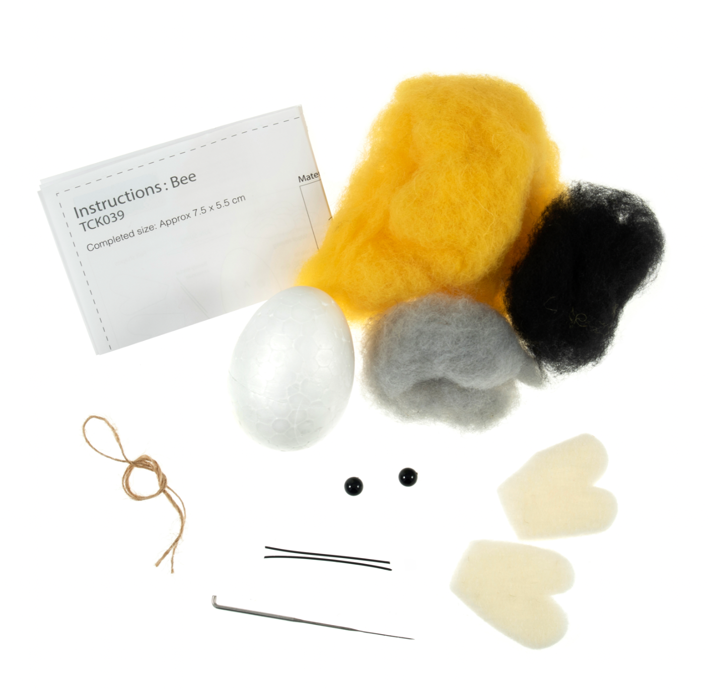 Needle Felting Kit: Bee Decoration