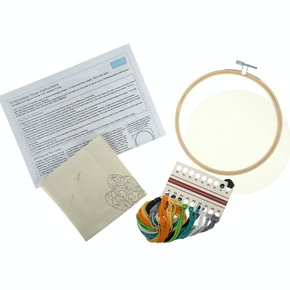 Embroidery Kit with Hoop: Floral Bee