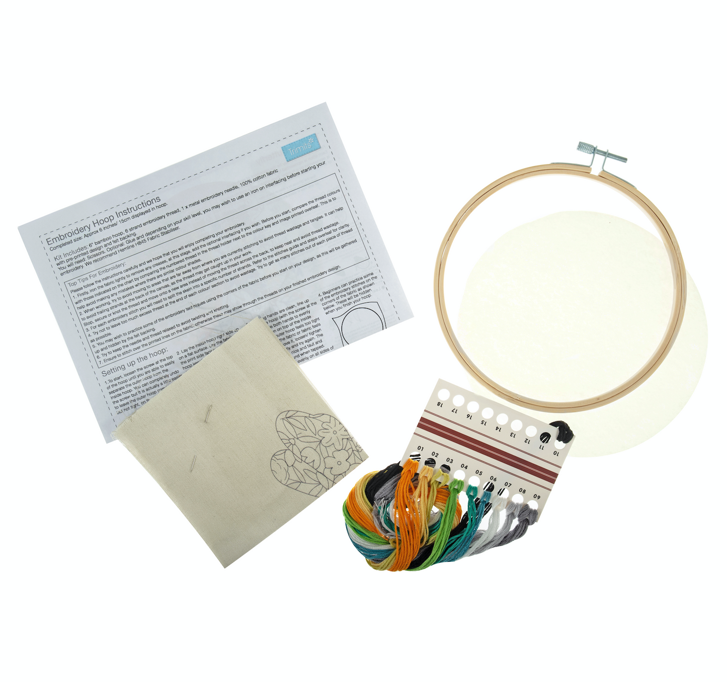 Embroidery Kit with Hoop: Floral Bee