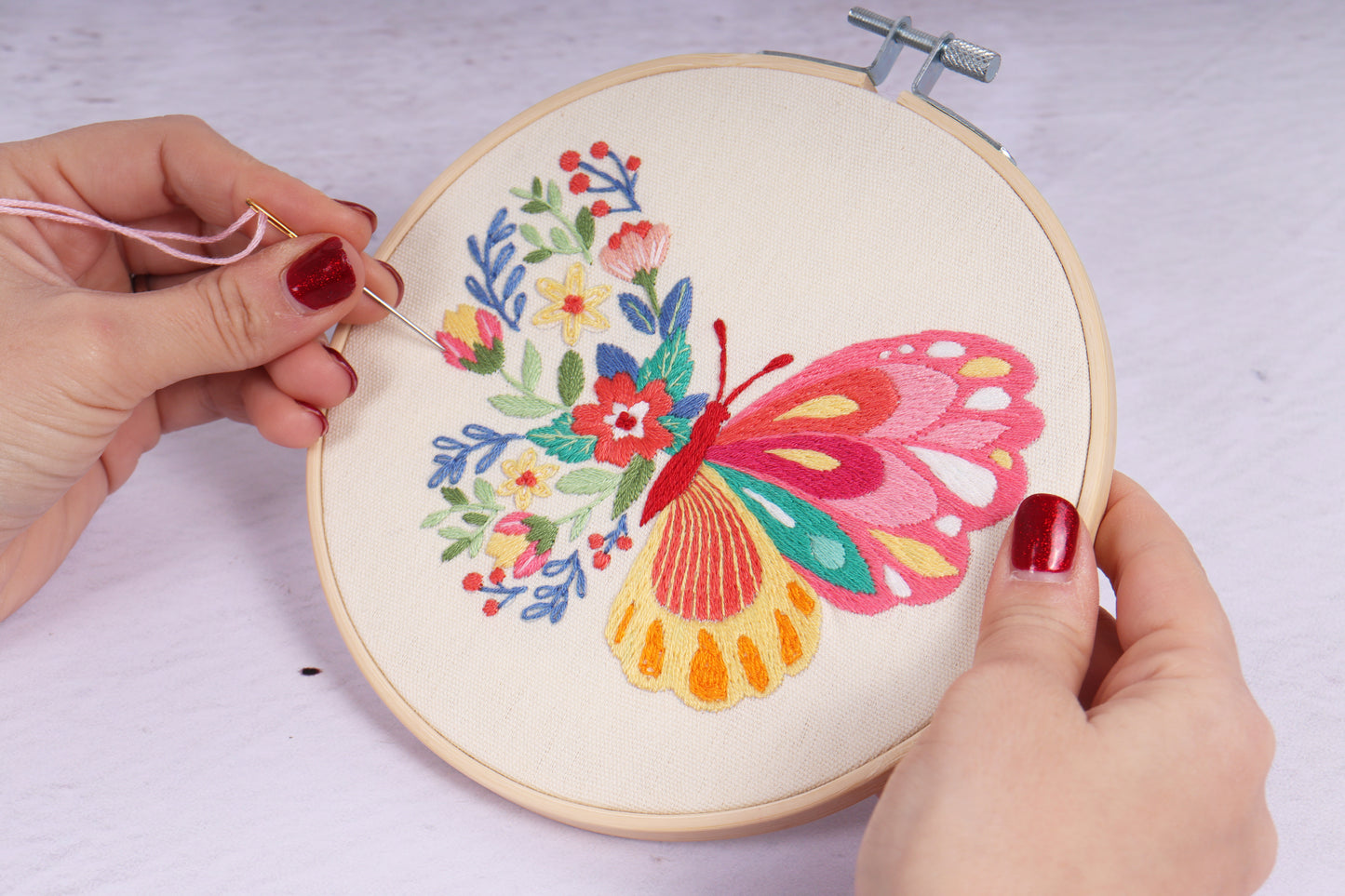 Embroidery Kit with Hoop: Butterfly