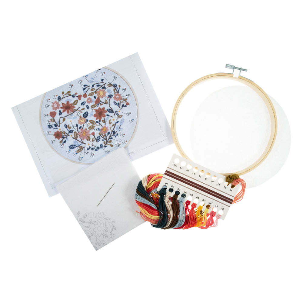 
                      
                        Embroidery Kit with Hoop: Floral Heart
                      
                    