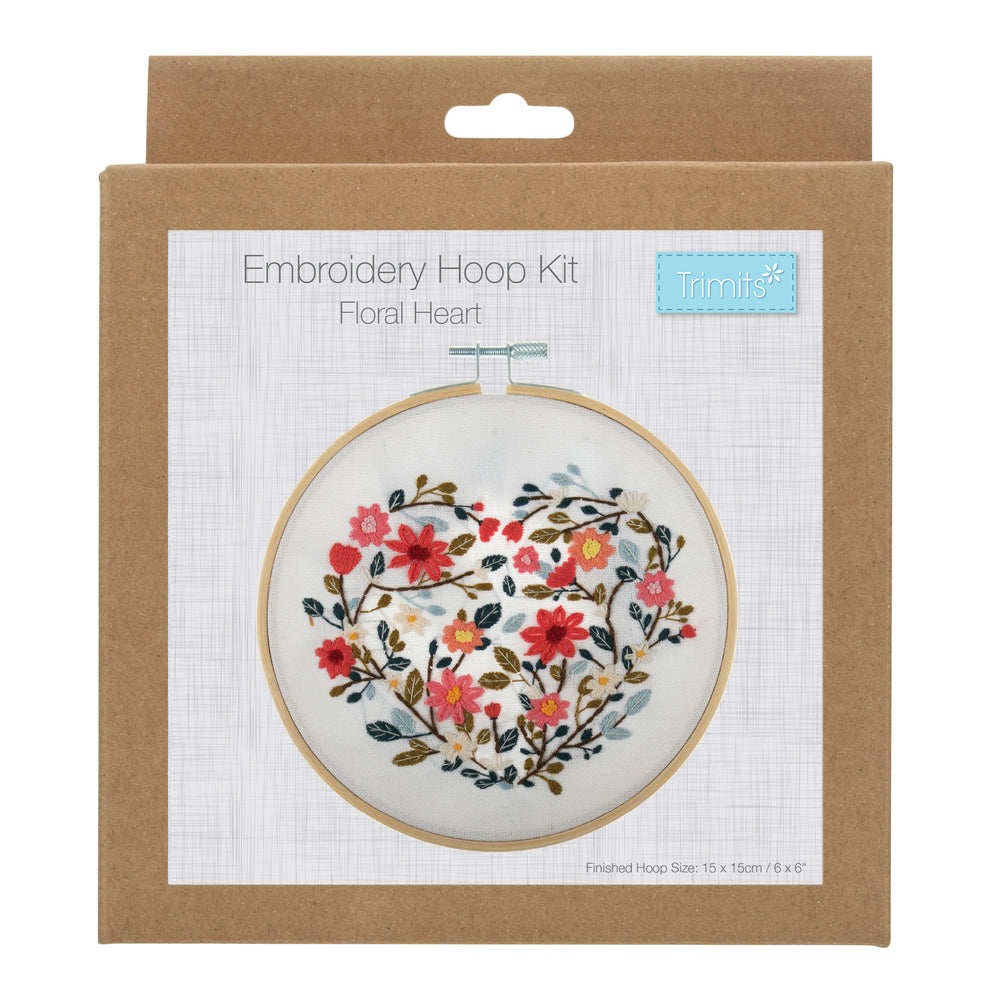 
                      
                        Embroidery Kit with Hoop: Floral Heart
                      
                    