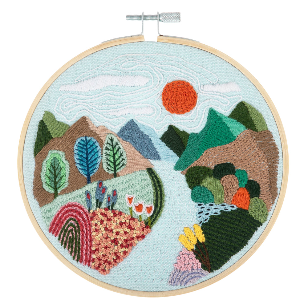 
                      
                        Embroidery Kit with Hoop: Mountain View
                      
                    