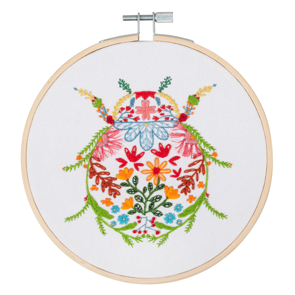 Embroidery Kit with Hoop: Bug