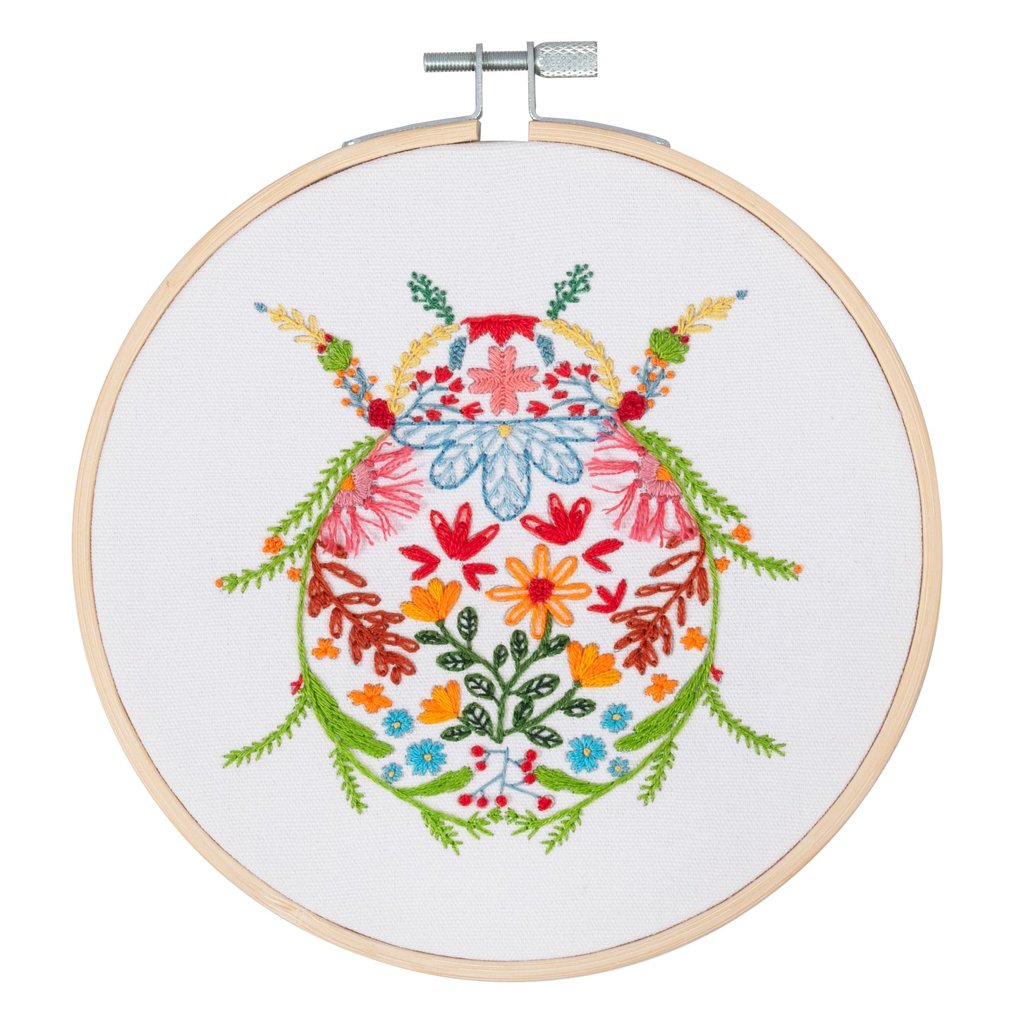 Embroidery Kit with Hoop: Bug