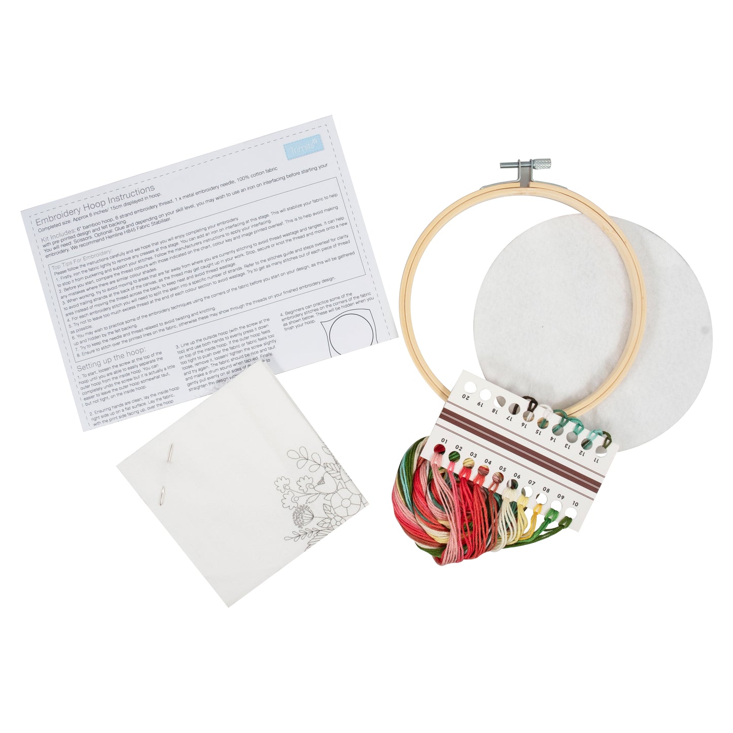 Embroidery Kit with Hoop: Bug