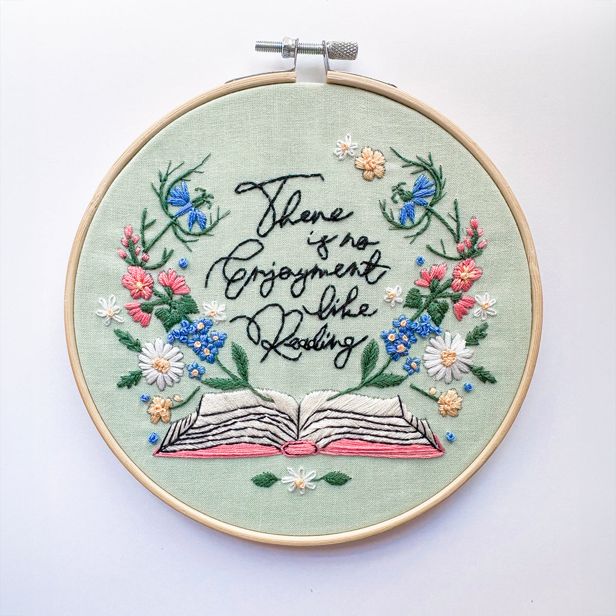 Love Reading: A Pride and Prejudice Embroidery