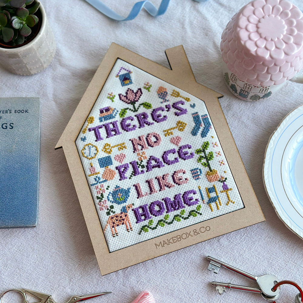 
                      
                        There's No Place Like Home Cross Stitch with wooden frame
                      
                    