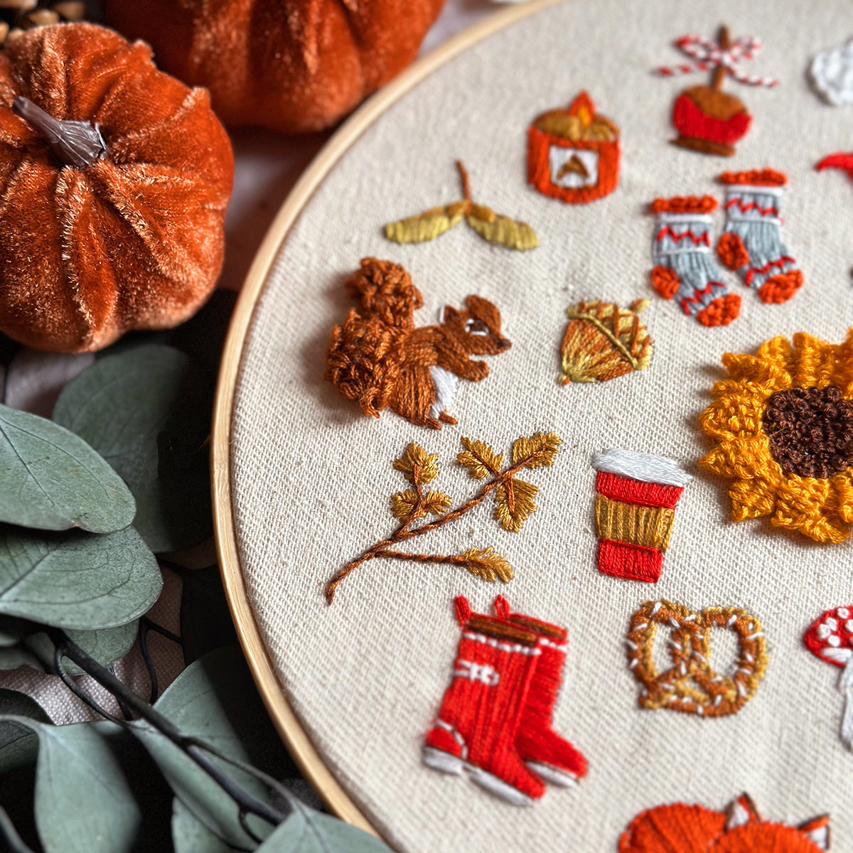 Autumn Stitches Embroidery - 9 inch