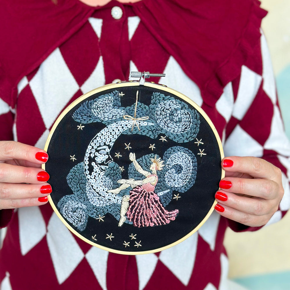 
                      
                        The Aerialist in the Moon Embroidery – 8 inch
                      
                    