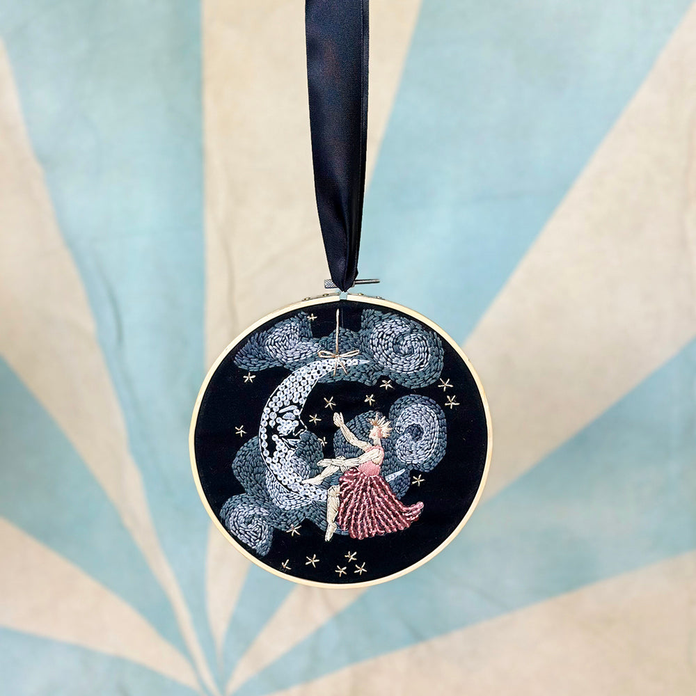 
                      
                        The Aerialist in the Moon Embroidery – 8 inch
                      
                    