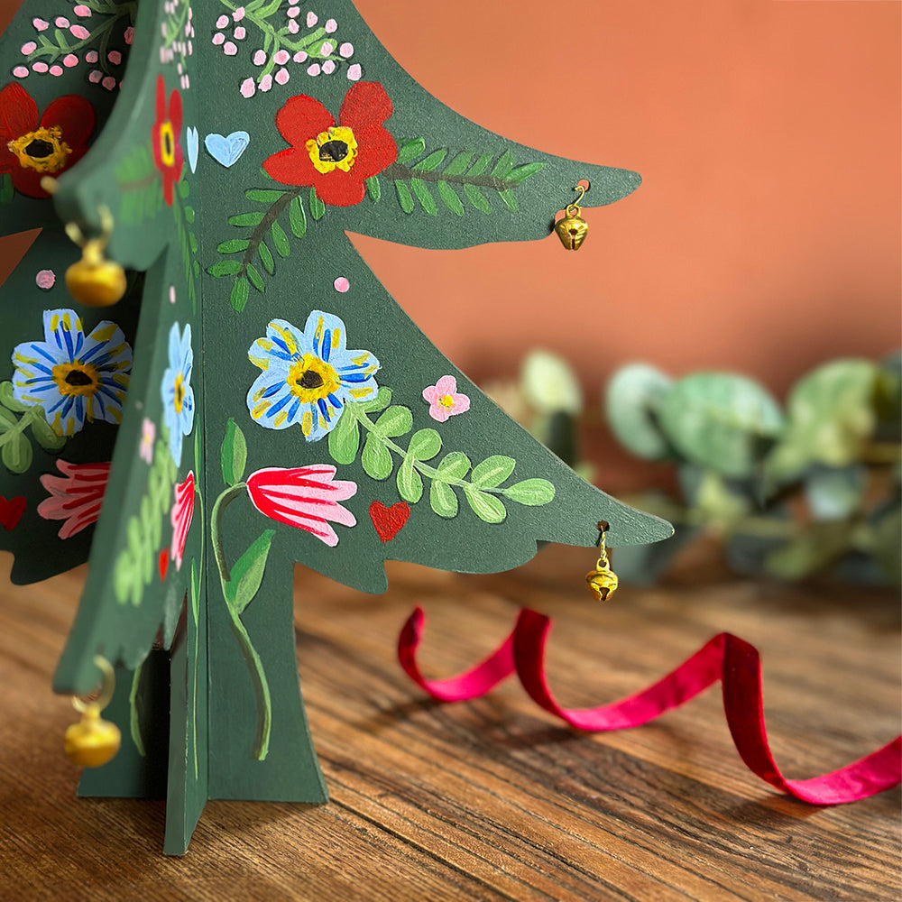 
                      
                        Wooden Floral Christmas Tree Decoration
                      
                    