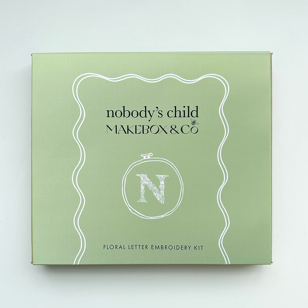 
                      
                        Nobody's Child X MakeBox: Letter Embroidery
                      
                    