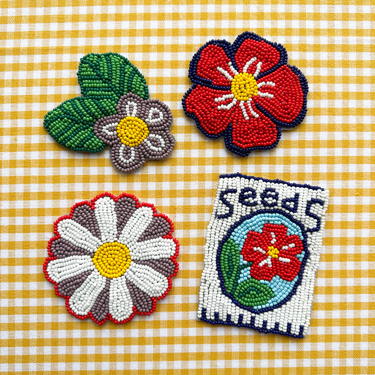 4 Garden Beaded Coasters w/ Digital Instructions – MakeBox & Co.