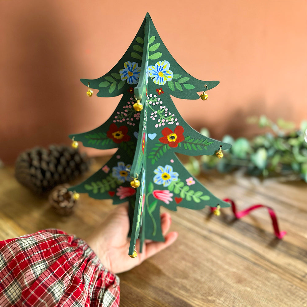 
                      
                        Wooden Floral Christmas Tree Decoration
                      
                    