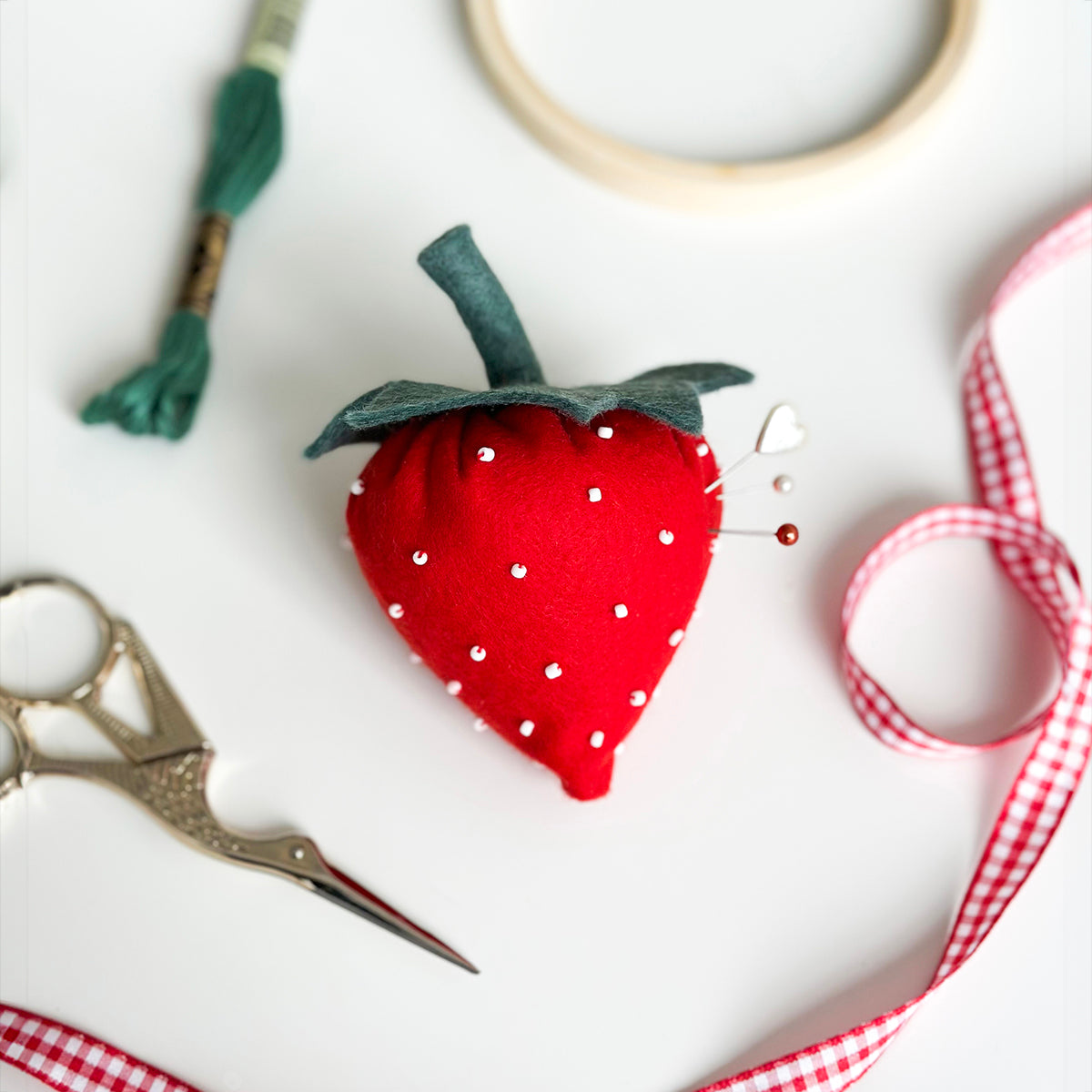 Strawberry Pin Cushion Craft Kit