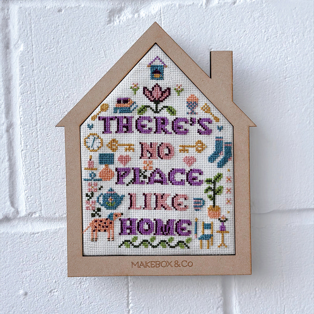 
                      
                        There's No Place Like Home Cross Stitch with wooden frame
                      
                    