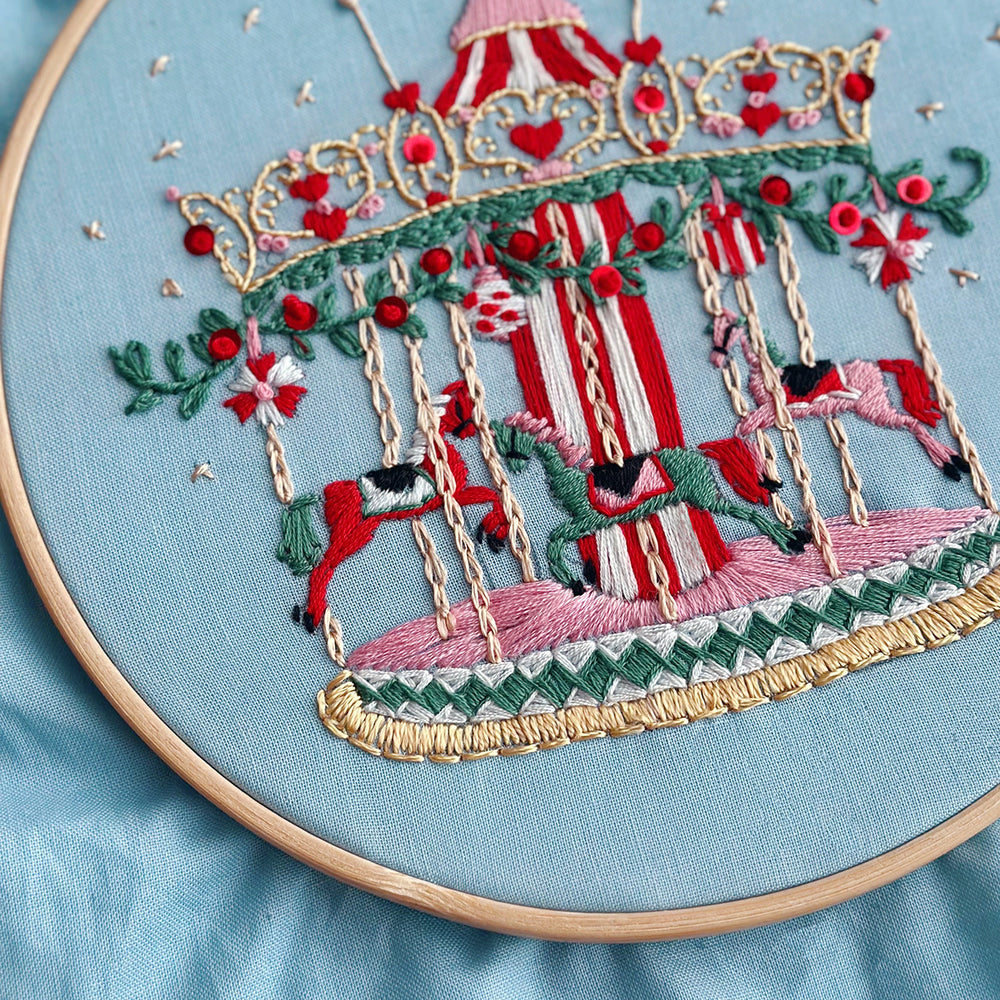 The Magical Carousel Embroidery – 8 inch