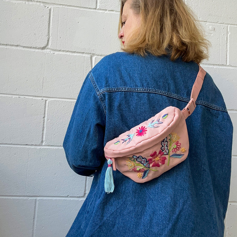 
                      
                        Embroidered Botanical Bum Bag Kit - Peach
                      
                    