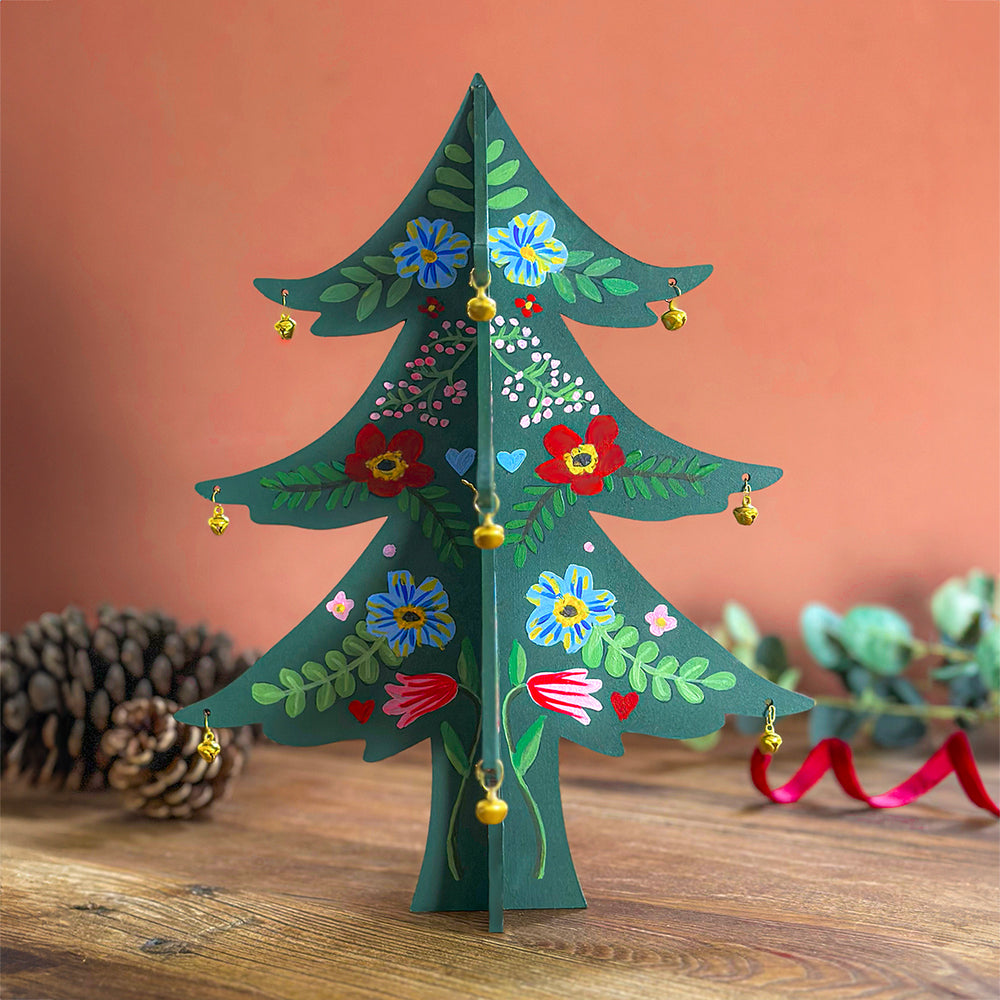 
                      
                        Wooden Floral Christmas Tree Decoration
                      
                    