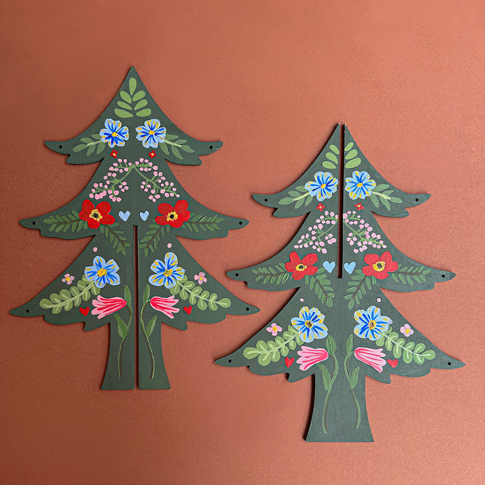 
                      
                        Wooden Floral Christmas Tree Decoration
                      
                    