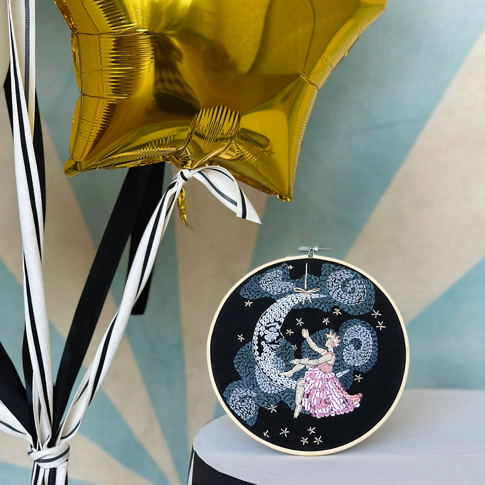 
                      
                        The Aerialist in the Moon Embroidery – 8 inch
                      
                    